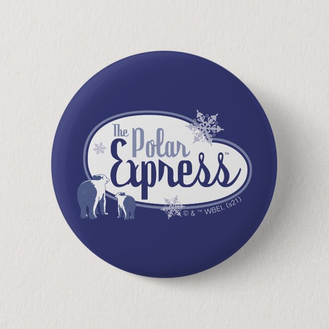 The Polar Express | Polar Bears Retro Graphic Button (Vorderseite)