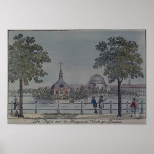 The Pool and French Church in Potsdam, c.1796 Poster