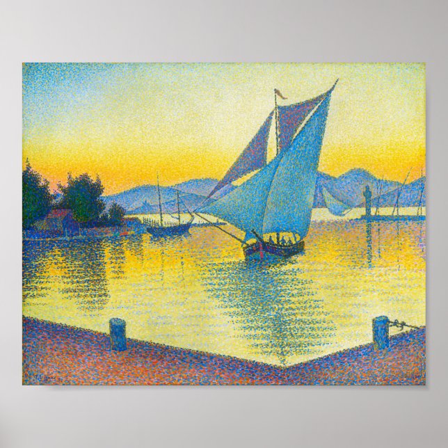 The Port at Sunset, Signac Poster (Vorne)