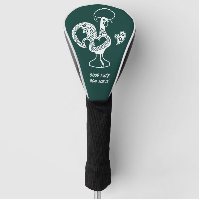 The Portuguese Rooster Good Luck Boa Sorte Golf Headcover (Vorderseite)