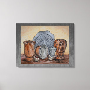 "The Potter's Pots" Schöne Kunst Stillleben Leinwanddruck
