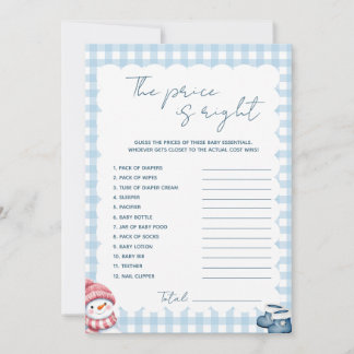 The Price Is Right Winter-Baby-Shower-Spiel Einladung