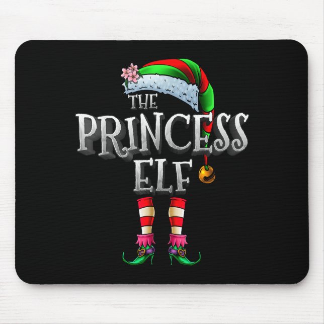 The Princess Elf Shirt Matching Family Funny Chris Mousepad (Vorne)