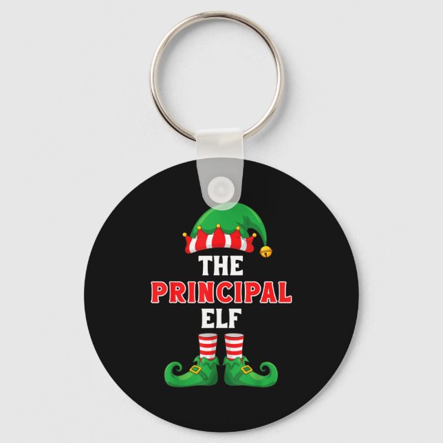 The Principal Elf Christmas For Principal School P Schlüsselanhänger (Vorderseite)