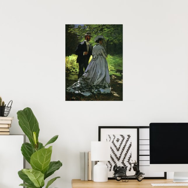 The Promenaders (Die Stwalzen) von Claude Monet Poster (Heimbüro)
