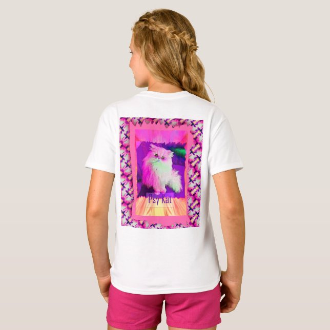The PSY Kat / The Psychic Cat (by ACCI) Paper Cup T-Shirt (Schwarz voll)