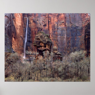 The Pulpit and ephemeral waterfall Poster