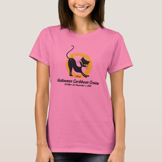 "The PURRfect Cruise" Ladys Ringer T - Shirt (Vorderseite)