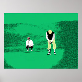 The Putt - Original Golf Art Print Poster