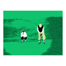The Putt - Original Golf Art Print