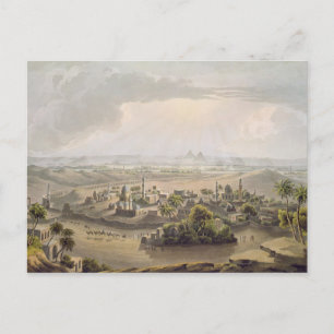 The Pyramids at Cairo, engraved by Daniel Havell ( Postkarte