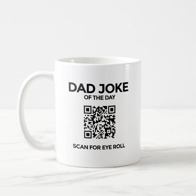 The QR Vater Joke Tasse - White (Links)