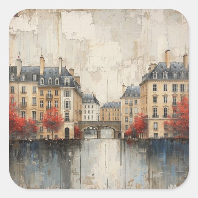 The Quarters Design 01  Quadratischer Aufkleber (Vorderseite)