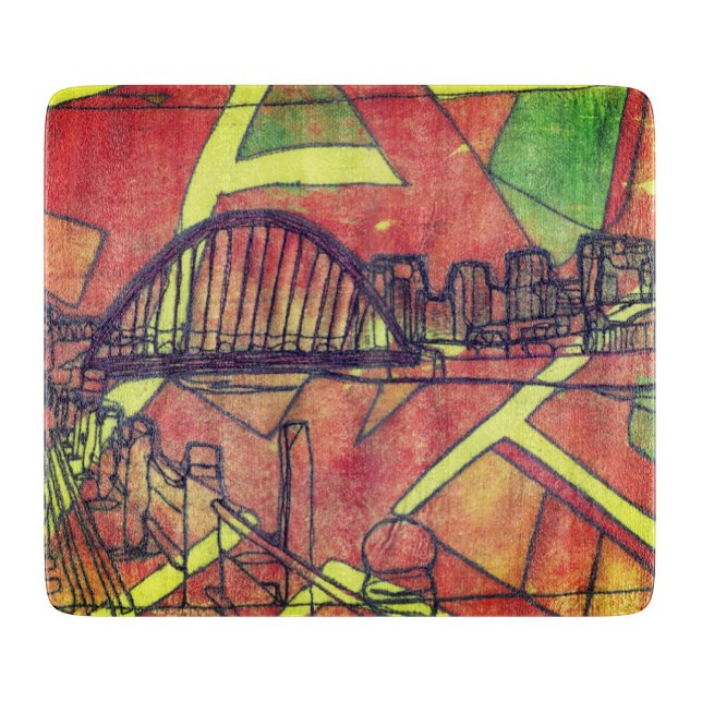 The Quayside, Newcastle Schneidebrett (Vorderseite)