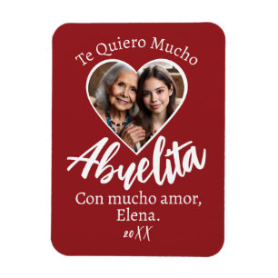 The Quiero Mucho Abuelita Con Foto Personalizada Magnet