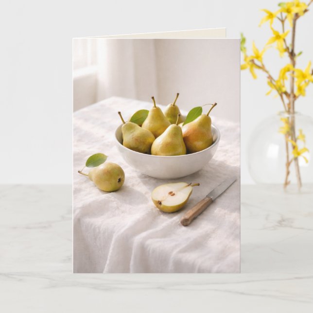 The Quiet Harvest Still Life Blank Art Card Karte (Gelbe Blume)