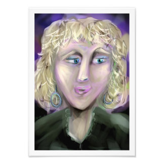 The Quiet Observer Expressive Feminine Portrait Fotodruck