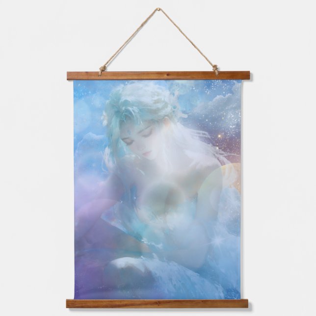 The Quiet Seer  Wandteppich Mit Holzrahmen (Vorderseite)