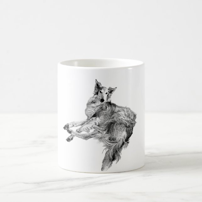 The Quiet Stretch – Silken Windhound Kaffeetasse (Mittel)