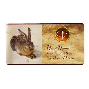 THE RABBIT ( Young Hare ) Monogram Orange Agate