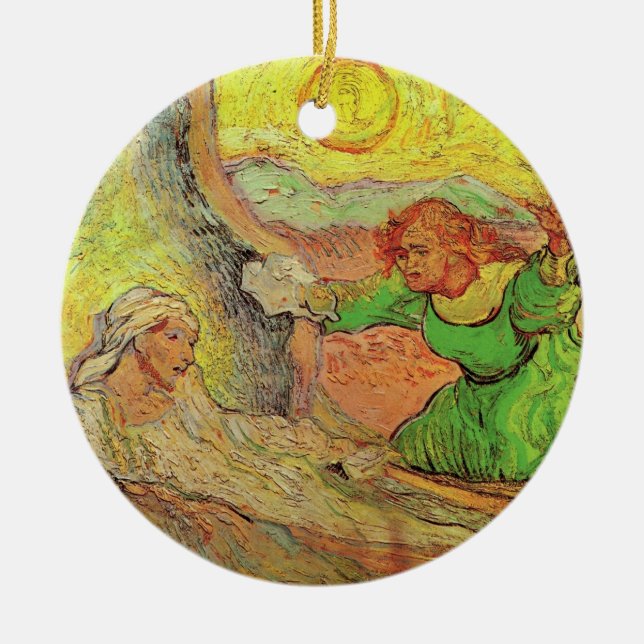 The Raising of Lazarus by Vincent van Gogh Keramik Ornament (Vorne)