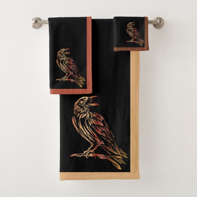 The Raven Bath Towel Set (Insitu)