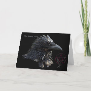 "The Raven Lord" Raven Crow Grußkarte Karte