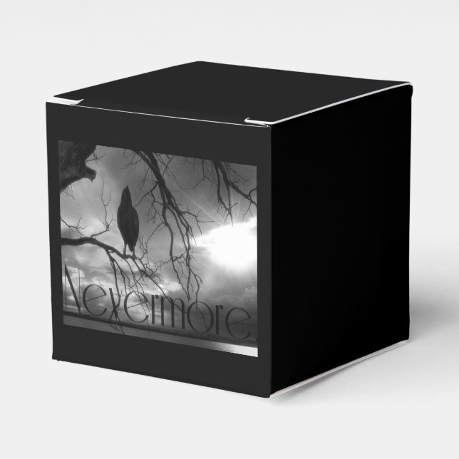 The Raven - Nevermore Sonnenbäume Baum Geschenkschachtel (Vorderseite)