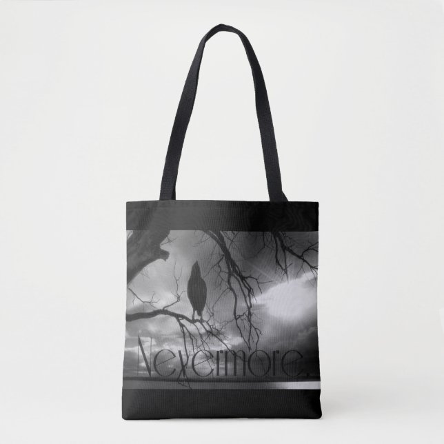 The Raven - Nevermore Sonnenbäume Baum Tasche (Vorderseite)