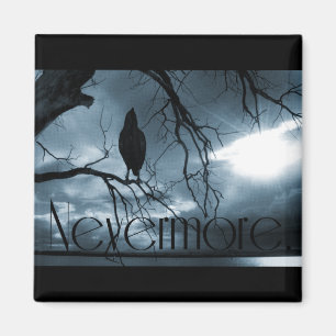 The Raven - Nevermore Sunams & Tree Blue Magnet