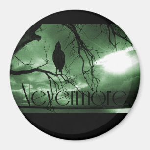 The Raven - Nevermore Sunams Tree - Green Magnet