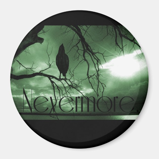 The Raven - Nevermore Sunams Tree - Green Magnet (Vorne)