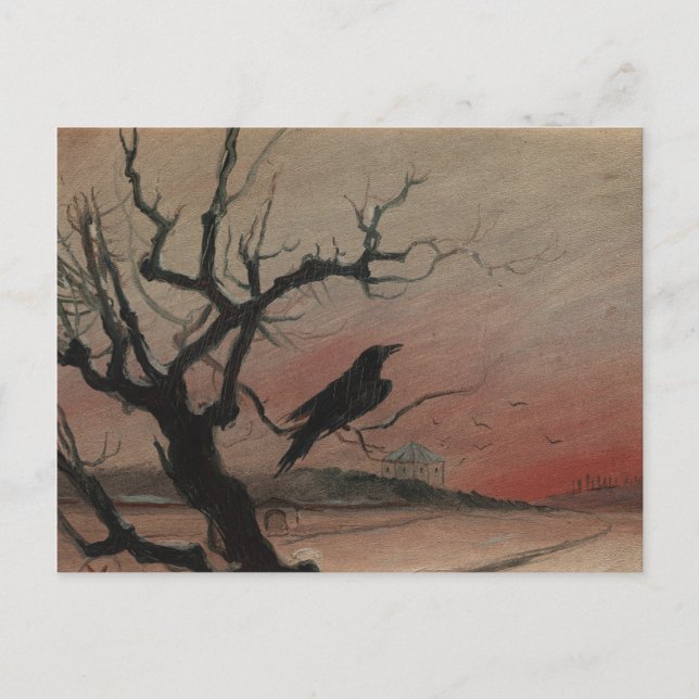 The Raven of Karlstejn, 1882 Postkarte (Vorderseite)