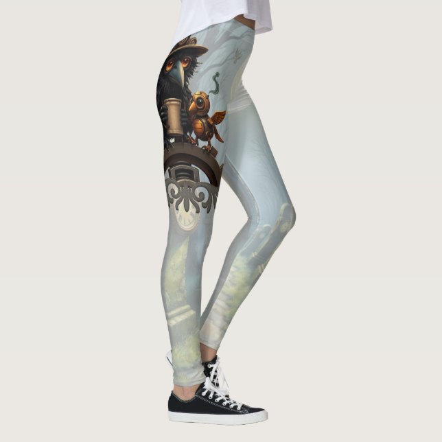 The raven powered by Coffee Leggings (Rechts)