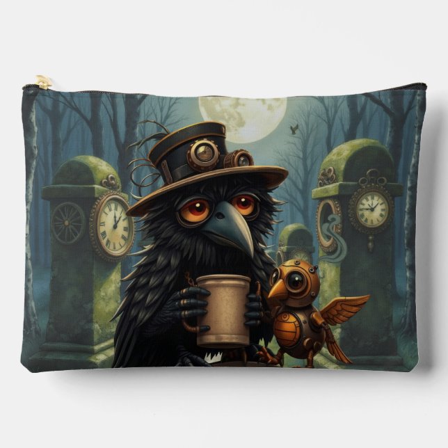 The raven powered by Coffee Zubehörtasche (Vorderseite)