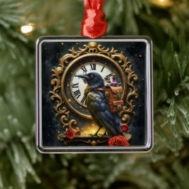 The Raven’s Clockwork Delivery  Ornament Aus Metall