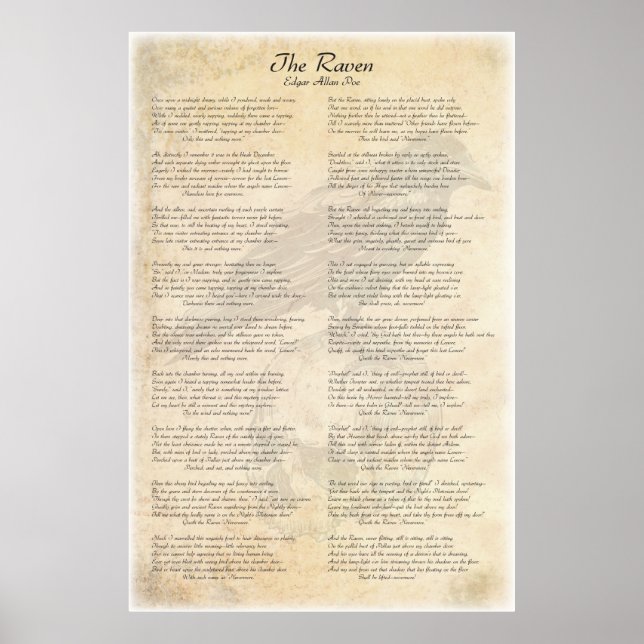 The Raven von Edgar Allen Poe Poster (Vorne)