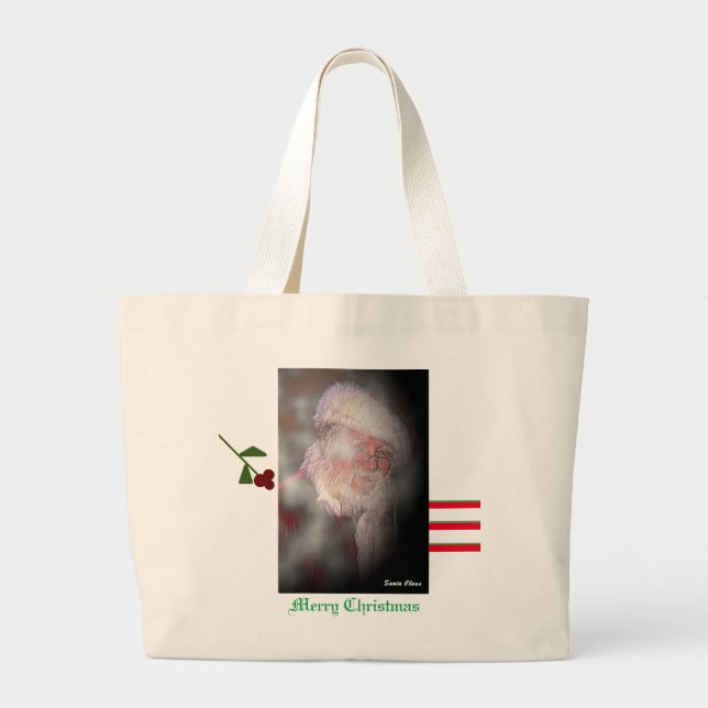 "The Real Santa" Jumbo Tote Stoffbeutel (Vorne)