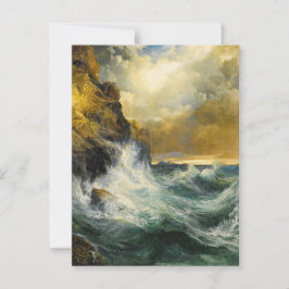 The Receding Wave by Moran, 1909 Postkarte