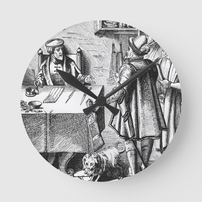 The Receiver of Taxes, after a woodcut in 'Praxis Runde Wanduhr (Vorderseite)