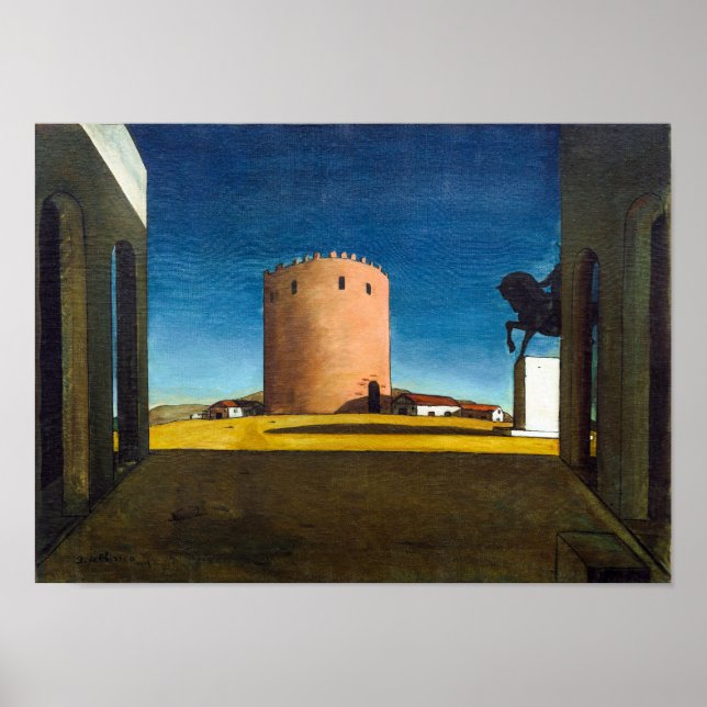 The Red Tower | Giorgio de Chirico |  Poster (Vorne)