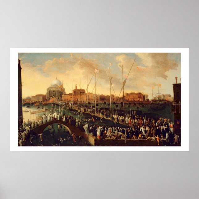 The Redentore Procession (oil on canvas) Poster (Vorne)