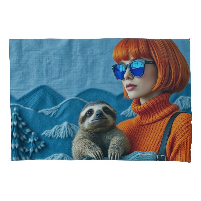 The Redhead and the sloth Kissenbezug (Vorderseite)