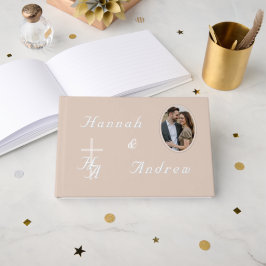 The Refined Catholic Pale Pink Wedding Guest Book Gästebuch