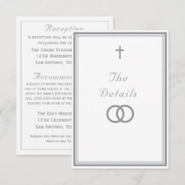 The Refined Catholic Silver Wedding Begleitkarte