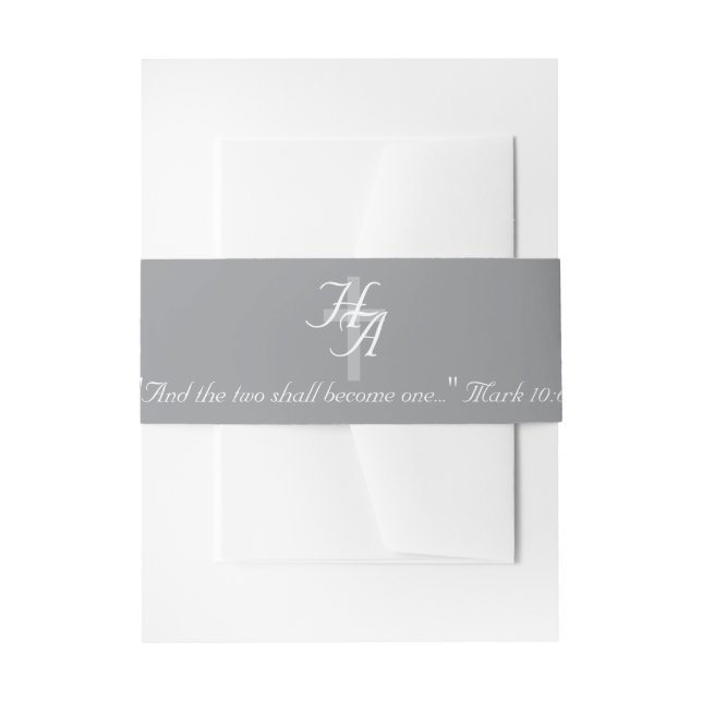 The Refined Catholic Silver Wedding Einladungsbanderole (Vorderseite Beispiel)