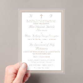 The Refined Catholic Wedding Acryleinladungen
