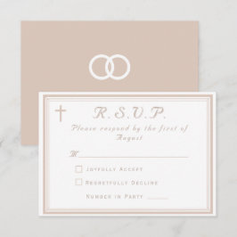 The Refined Catholic Wedding RSVP Karte