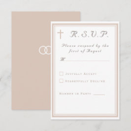 The Refined Catholic Wedding RSVP Karte