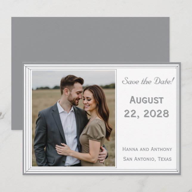 The Refined Catholic Wedding Save The Date (Vorne/Hinten)